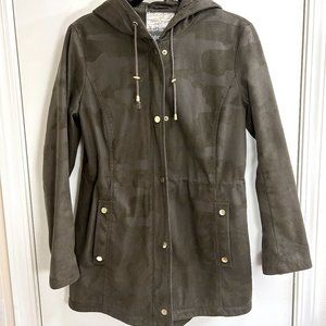 Women's Green Camo Trench Coat